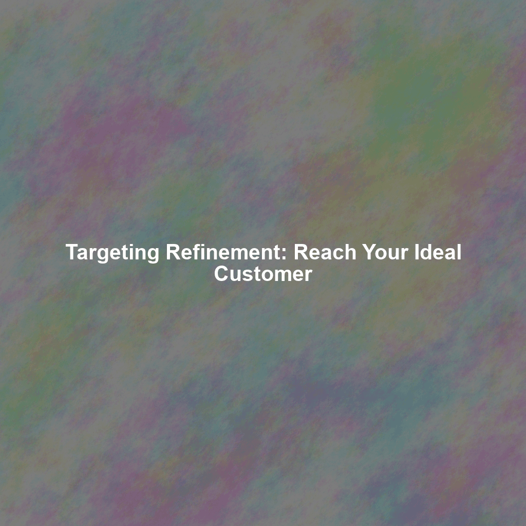 Targeting Refinement: Reach Your Ideal Customer