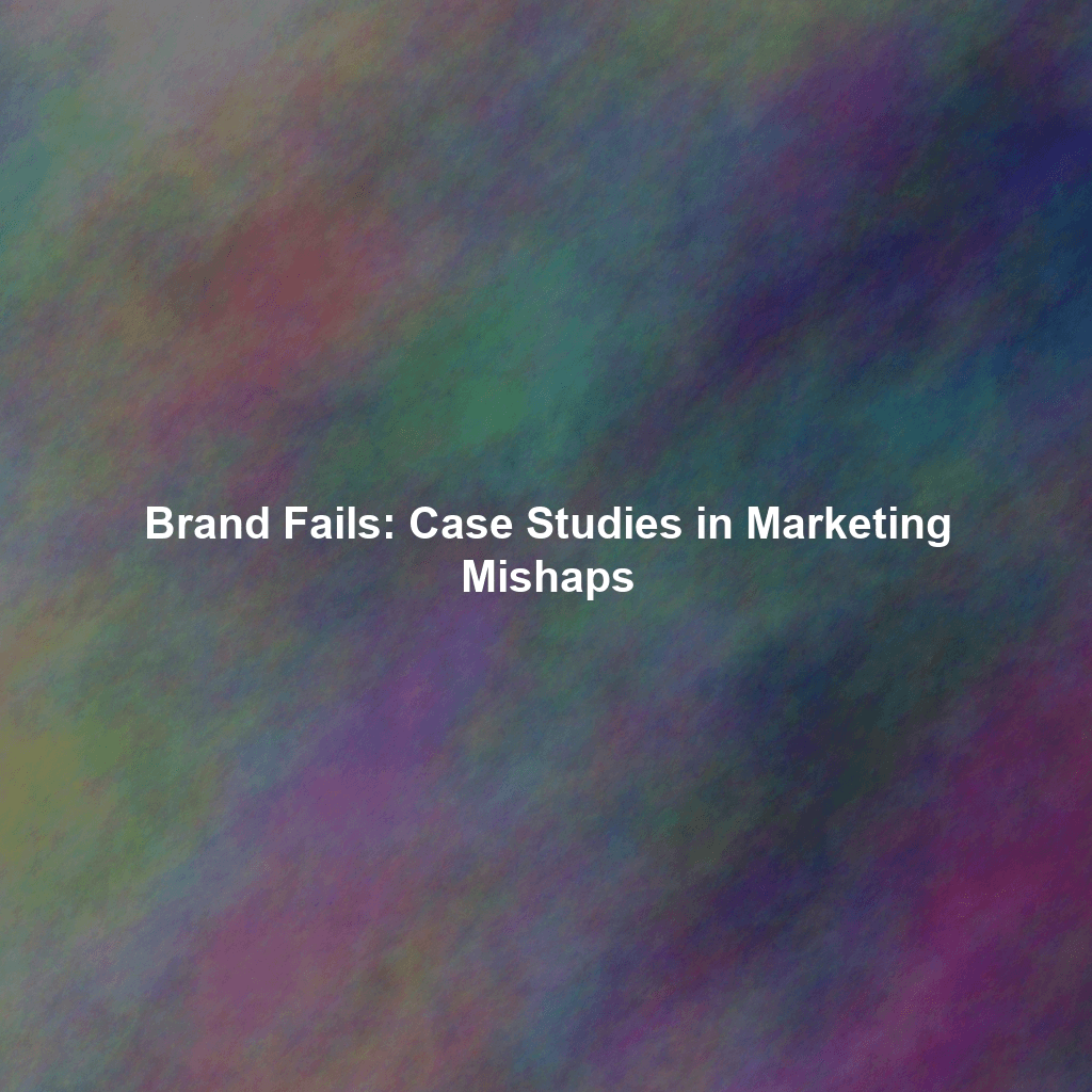 Brand Fails: Case Studies in Marketing Mishaps