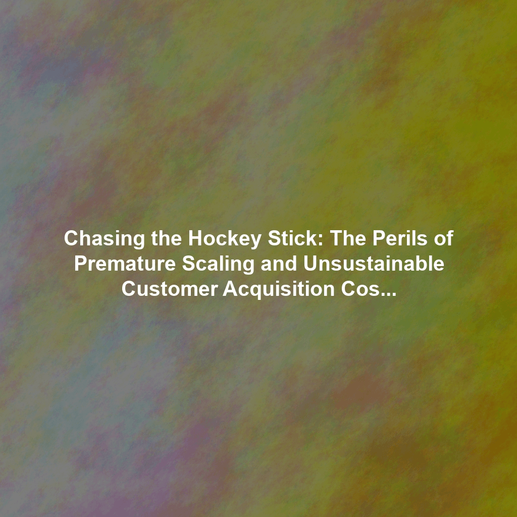 Chasing the Hockey Stick: The Perils of Premature Scaling and Unsustainable Customer Acquisition Costs (CAC)