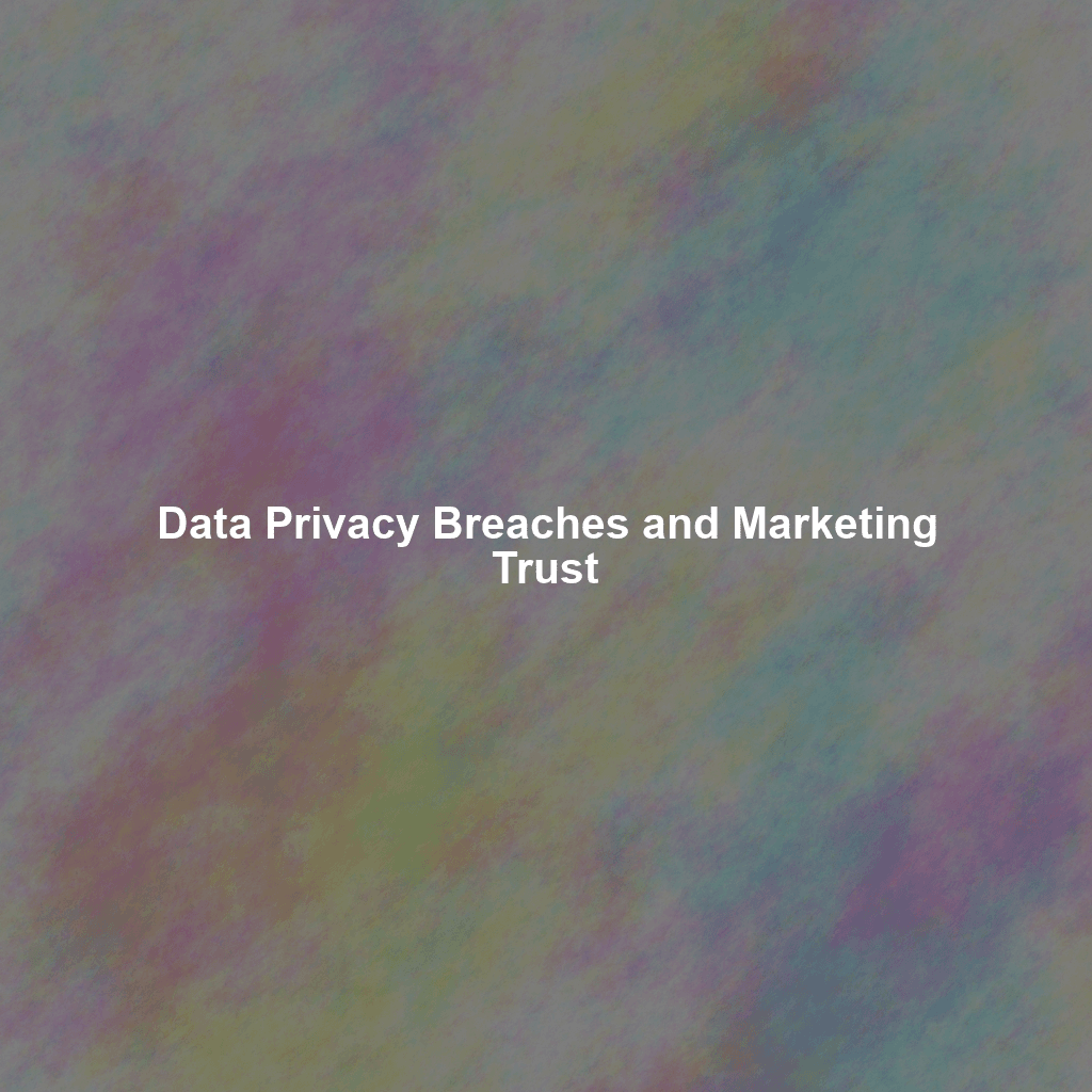 Data Privacy Breaches and Marketing Trust