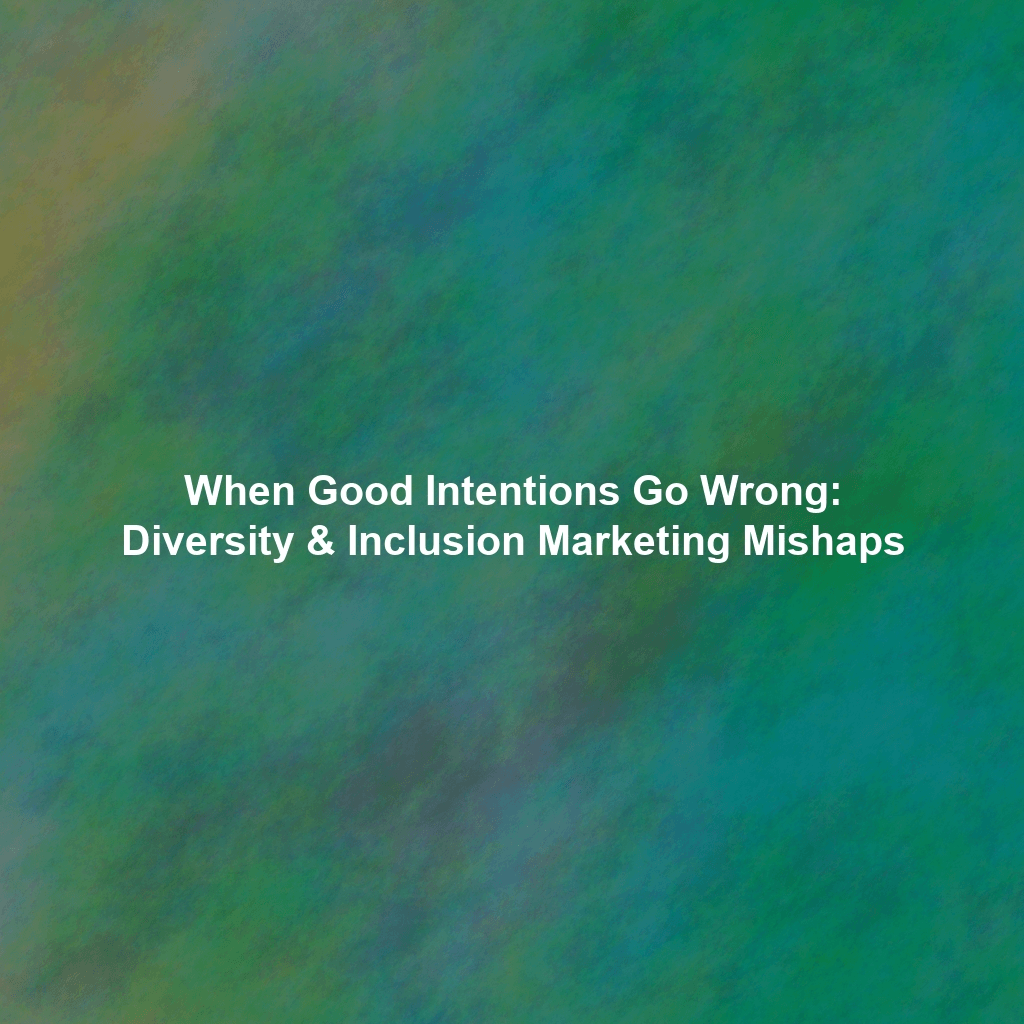 When Good Intentions Go Wrong: Diversity & Inclusion Marketing Mishaps