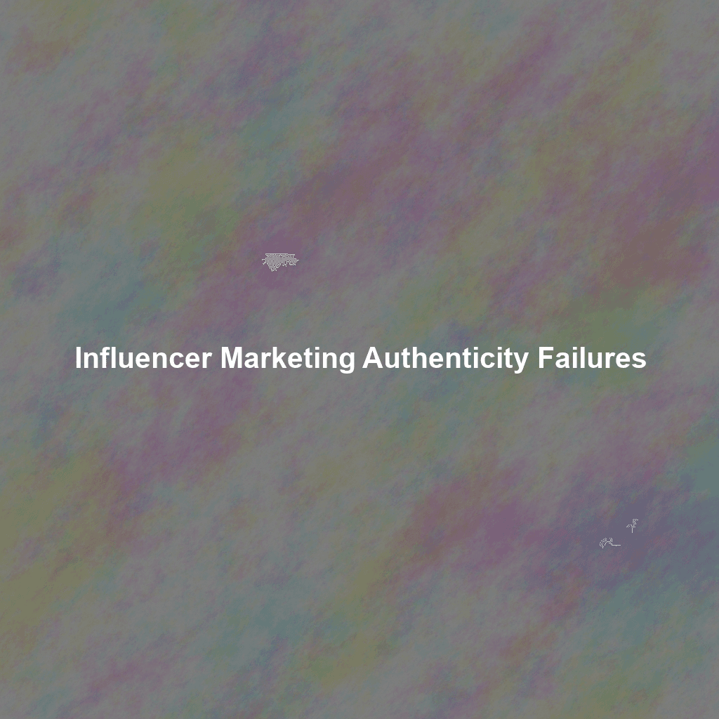 Influencer Marketing Authenticity Failures
