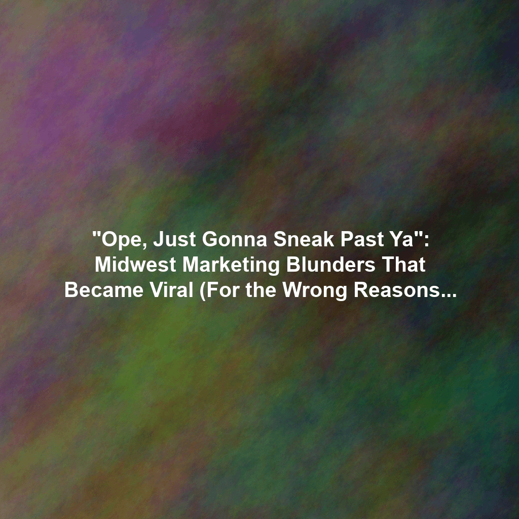 "Ope, Just Gonna Sneak Past Ya": Midwest Marketing Blunders That Became Viral (For the Wrong Reasons)