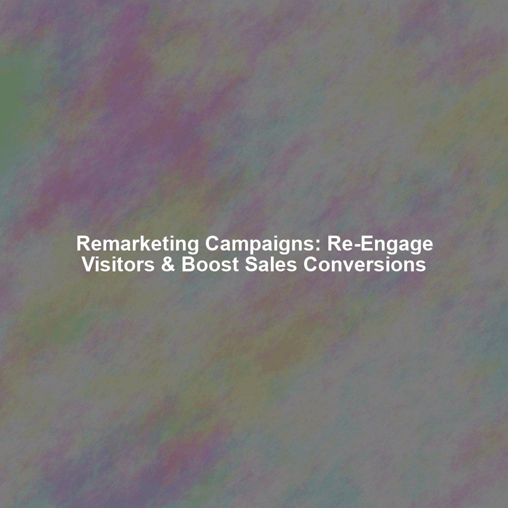 Remarketing Campaigns: Re-Engage Visitors & Boost Sales Conversions