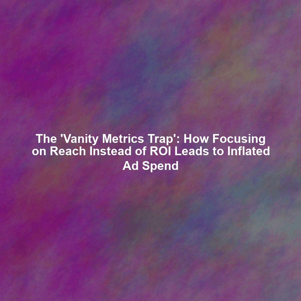 The 'Vanity Metrics Trap': How Focusing on Reach Instead of ROI Leads to Inflated Ad Spend
