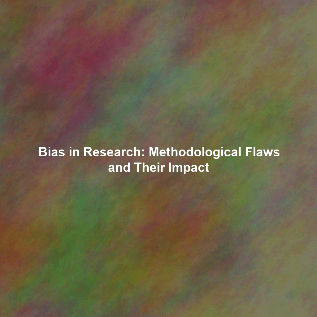 Bias in Research: Methodological Flaws and Their Impact