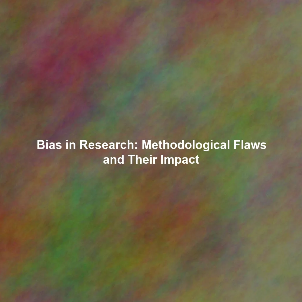 Bias in Research: Methodological Flaws and Their Impact