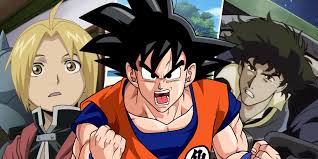 Mixed anime characters, Goku, Edward Elric, and Spike Spiegel