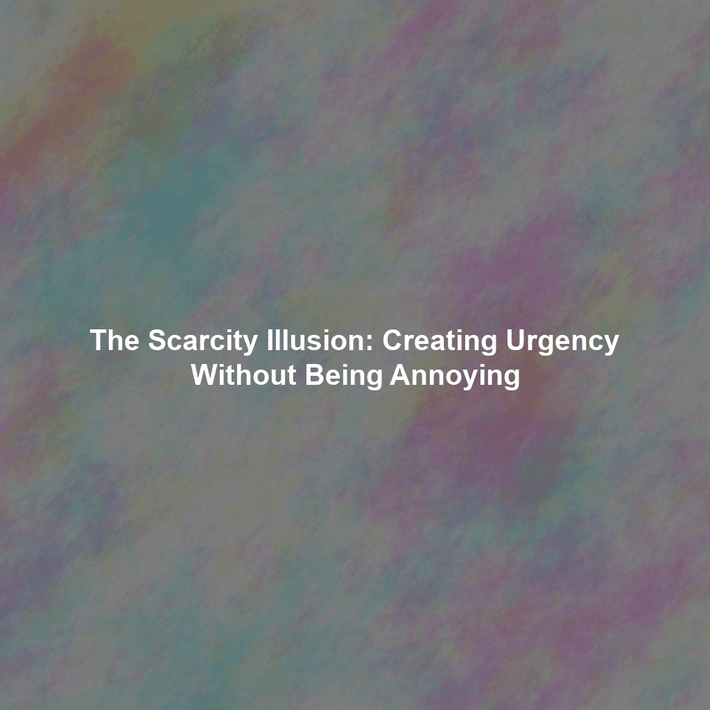 The Scarcity Illusion: Creating Urgency Without Being Annoying