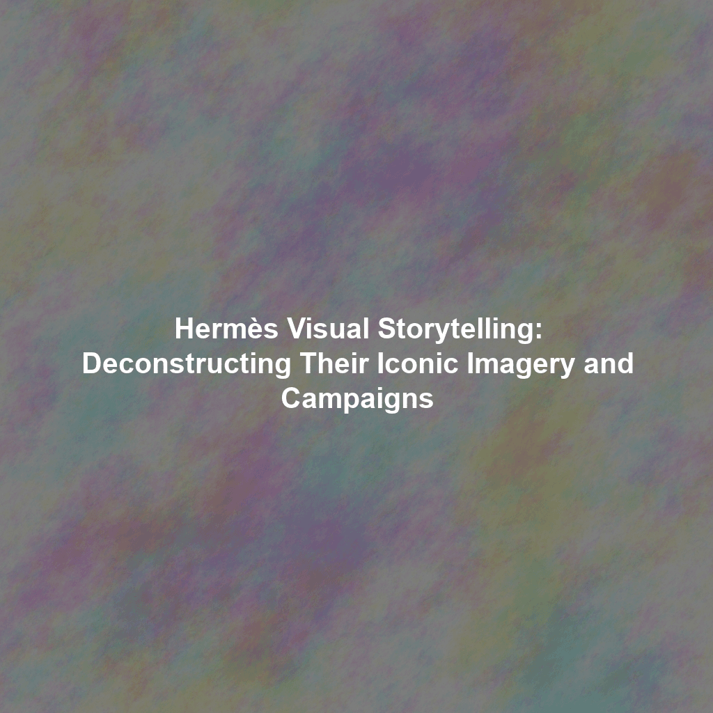 Hermès Visual Storytelling: Deconstructing Their Iconic Imagery and Campaigns
