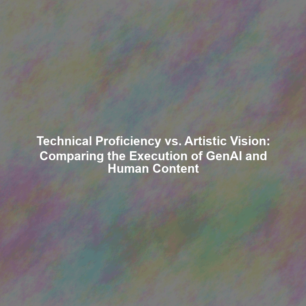Technical Proficiency vs. Artistic Vision: Comparing the Execution of GenAI and Human Content