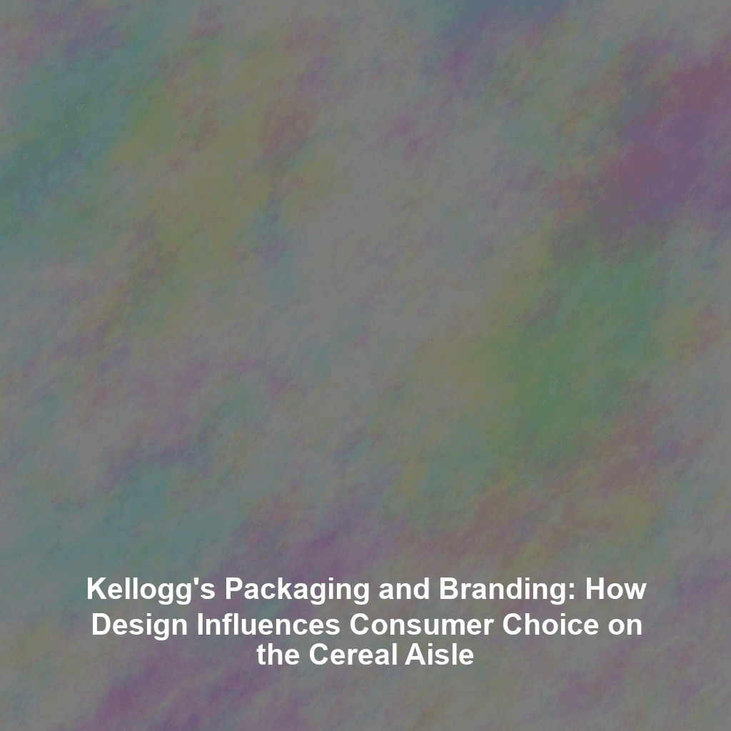 Kellogg's Packaging and Branding: How Design Influences Consumer Choice on the Cereal Aisle